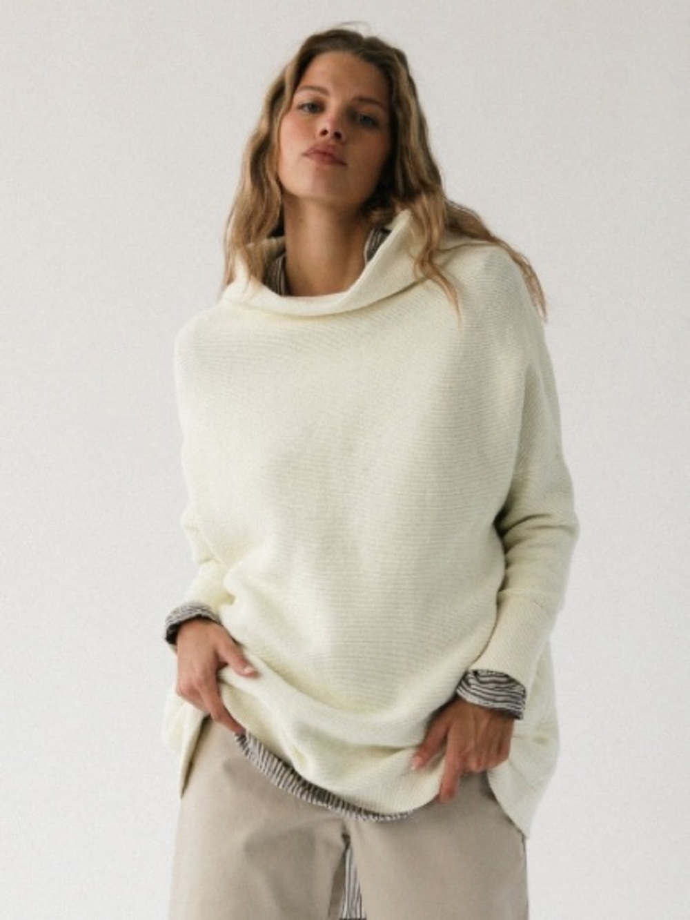 Free People Ottoman Slouchy Tunic Ivory | Size XS